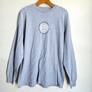 Vans Grey Long Sleeve Graphic Shirt Size L Men's Skater Normcore Casual